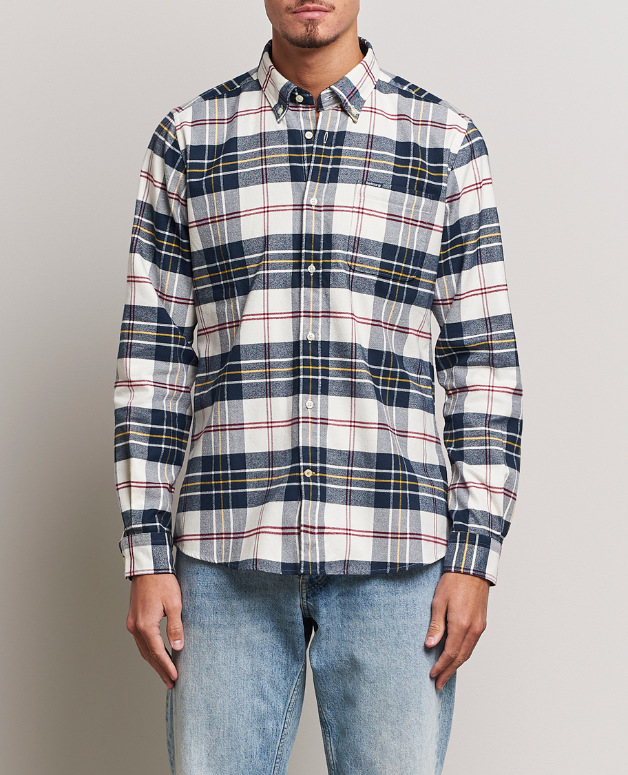 Mies | Kauluspaidat | Barbour Lifestyle | Ronan Flannel Check Shirt Ecru