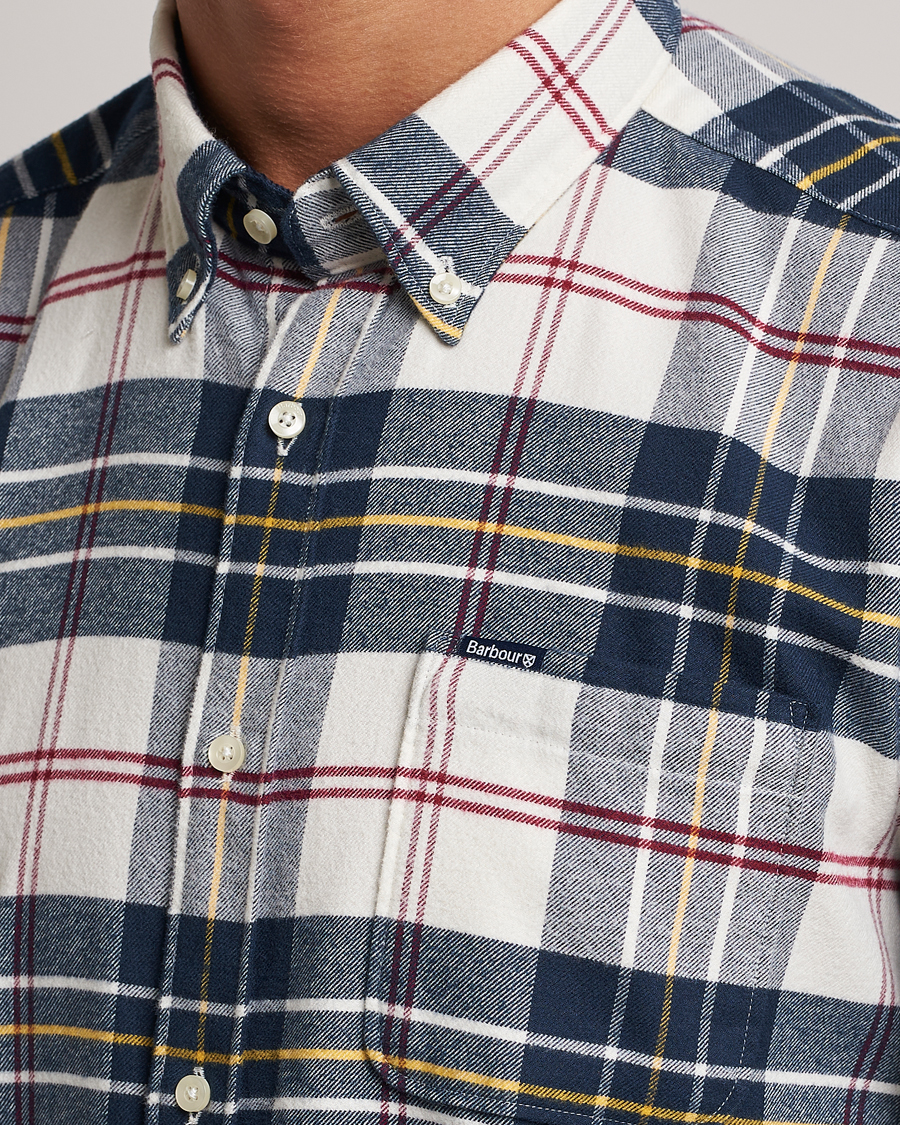 Mies | Kauluspaidat | Barbour Lifestyle | Ronan Flannel Check Shirt Ecru