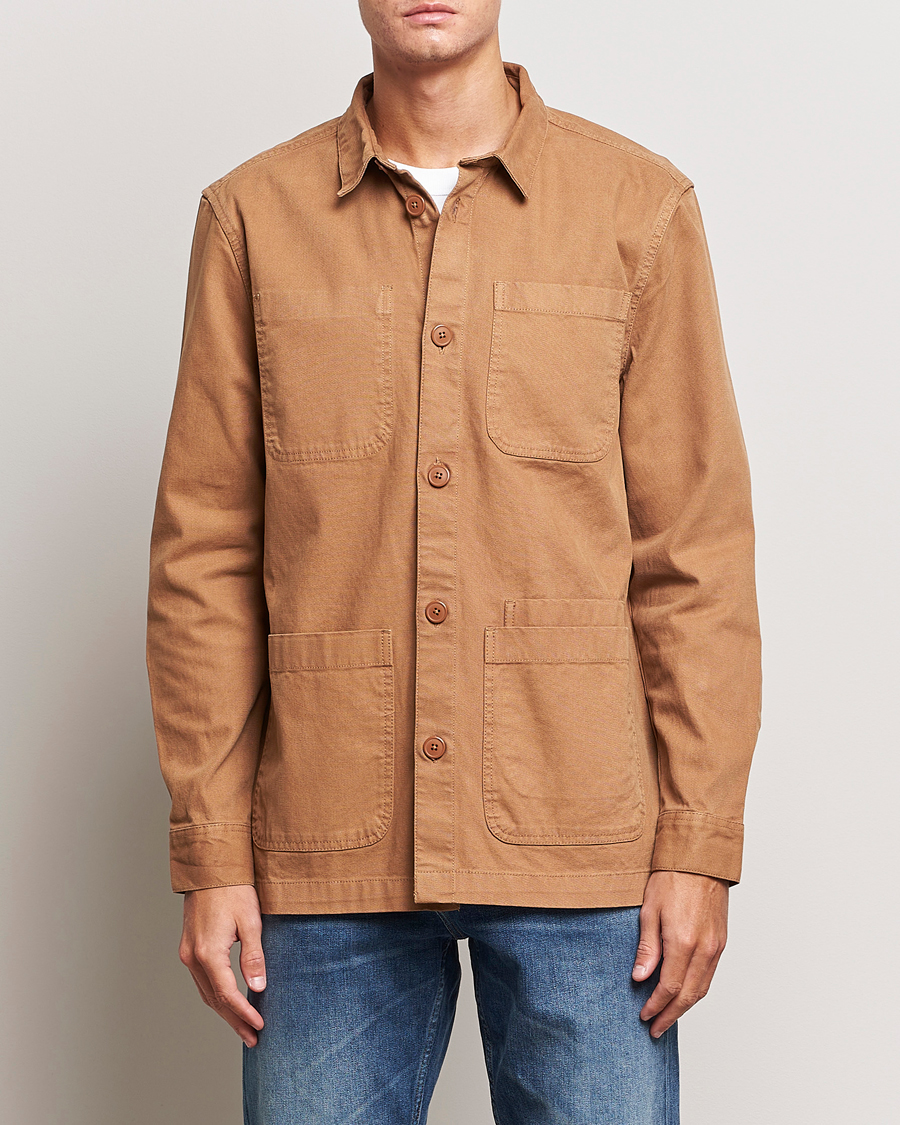 Mies | Barbour | Barbour Lifestyle | Chesterwood Cotton Overshirt Sandstone