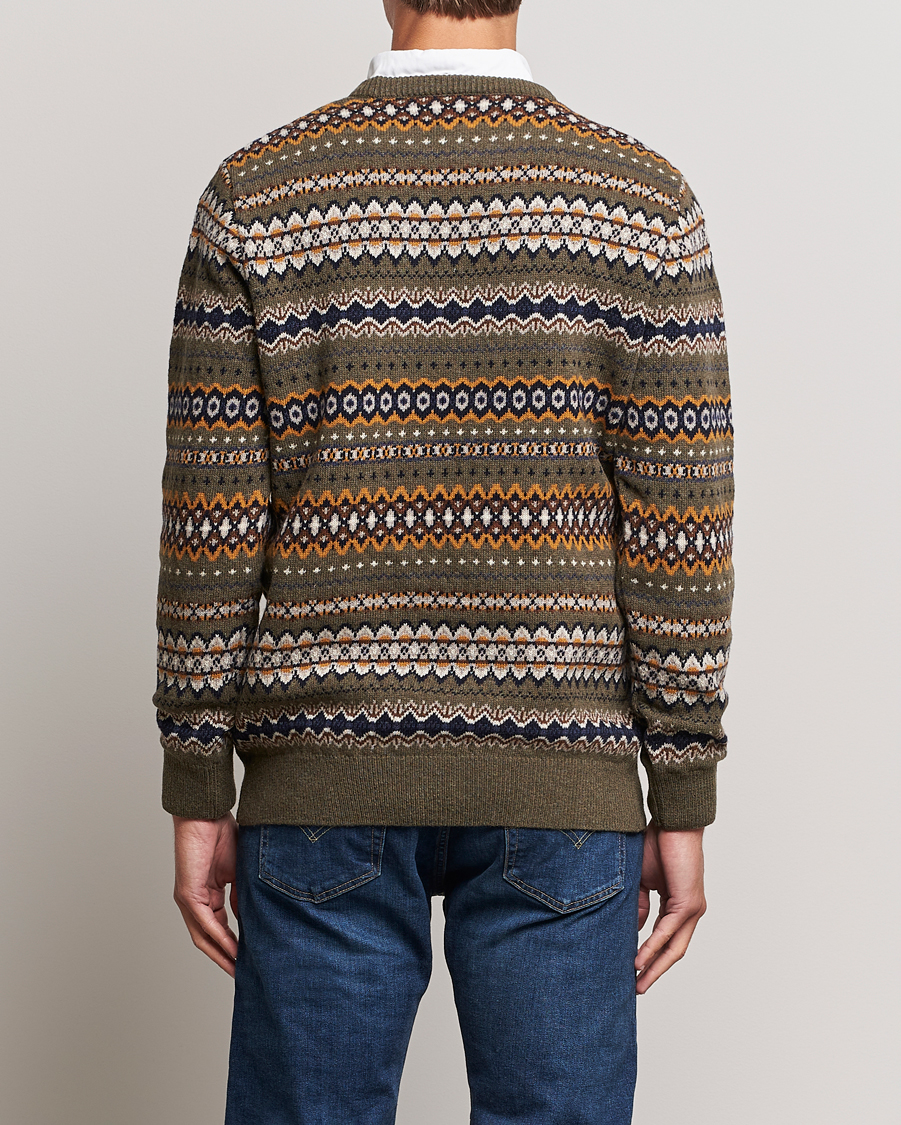 Mies | Puserot | Barbour Lifestyle | Case Fairisle Crew Willow Green