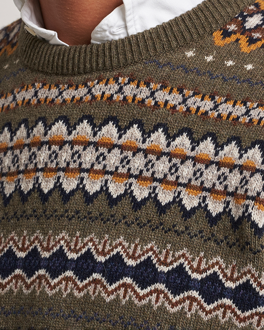 Mies | Puserot | Barbour Lifestyle | Case Fairisle Crew Willow Green