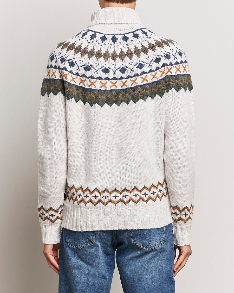 Mies | Puserot | Barbour Lifestyle | Roose Fairisle Rollneck Whisper White