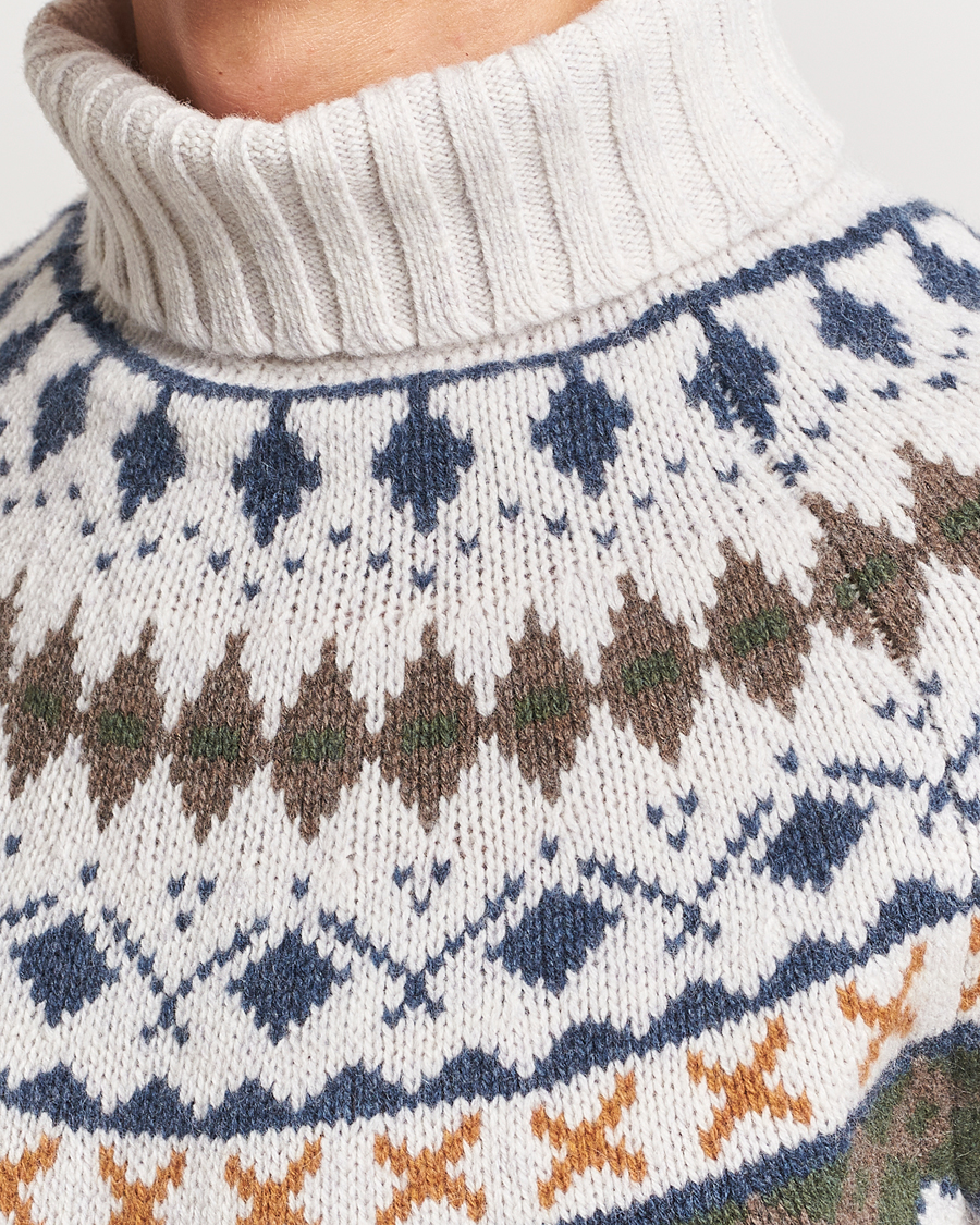 Mies | Puserot | Barbour Lifestyle | Roose Fairisle Rollneck Whisper White