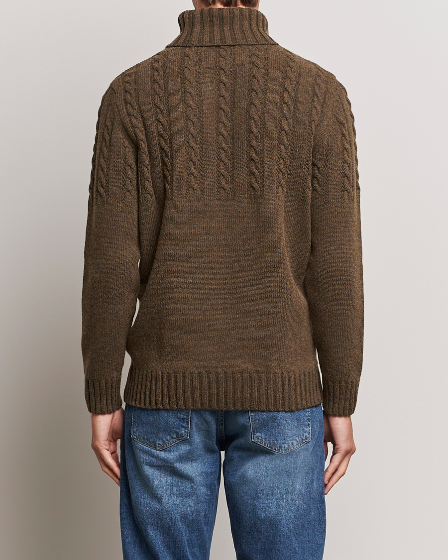 Mies | Puserot | Barbour Lifestyle | Duffle Cable Rollneck Willow Green