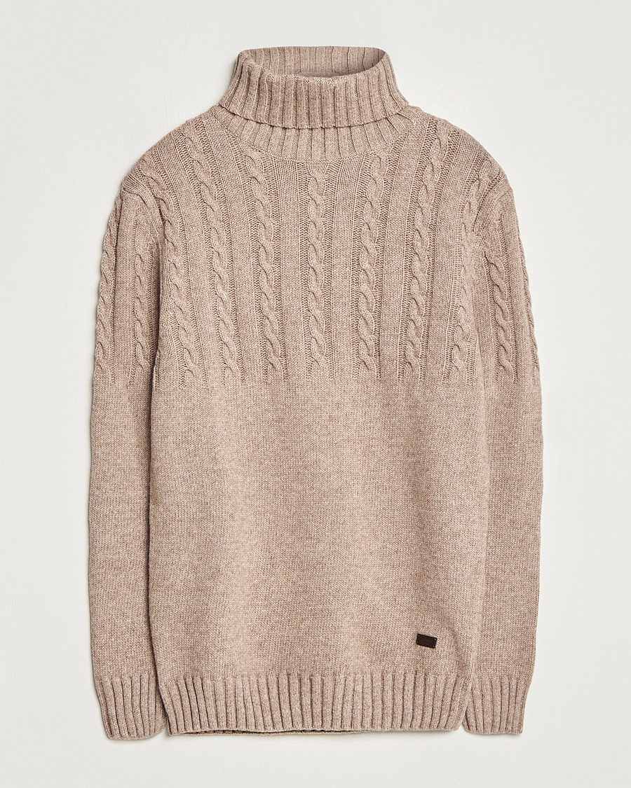 Mies | Puserot | Barbour Lifestyle | Duffle Cable Rollneck Stone