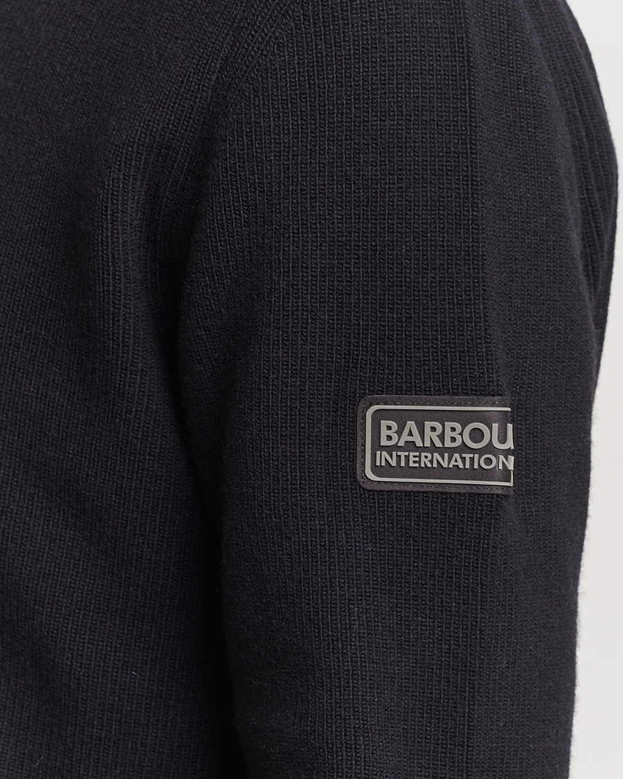 Mies | Puserot | Barbour International | Corser Knitted Halfzip Black