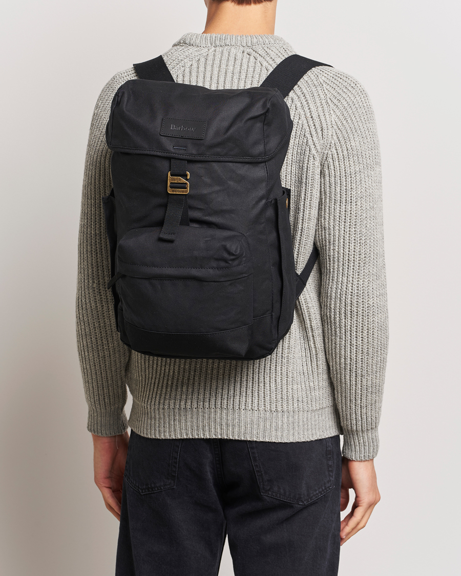 Mies | Barbour | Barbour Lifestyle | Essential Waxed Backpack Black