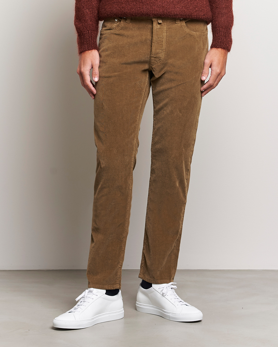 Mies | Viisitaskuhousut | Jacob Cohën | Bard 5-Pocket Corduroy Trousers Olive