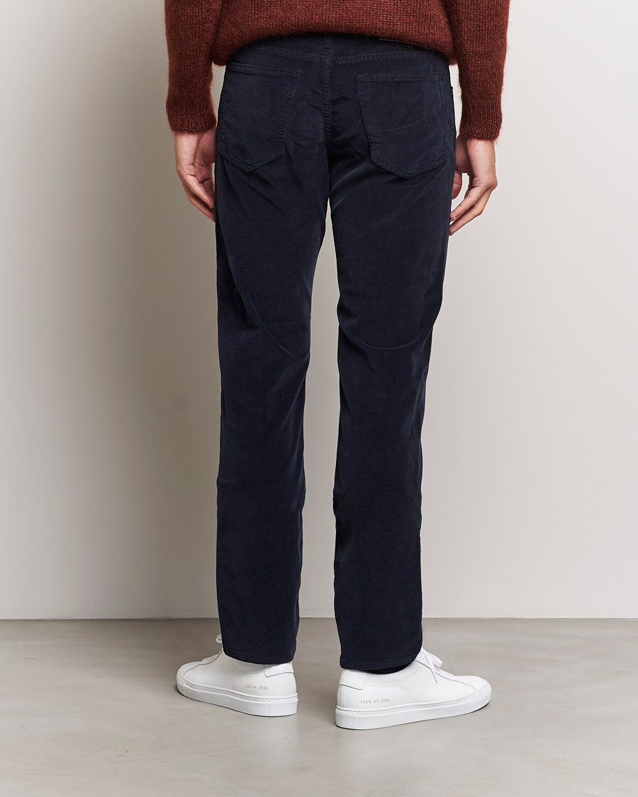 Mies | Housut | Jacob Cohën | Bard 5-Pocket Corduroy Trousers Navy