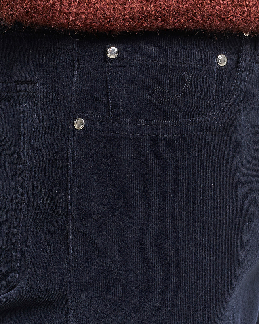 Mies | Housut | Jacob Cohën | Bard 5-Pocket Corduroy Trousers Navy