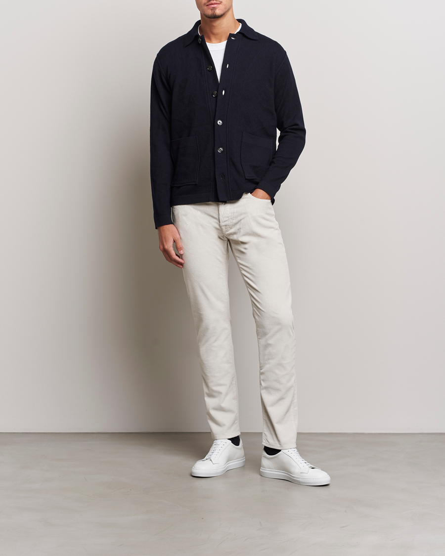 Mies | Housut | Jacob Cohën | Bard 5-Pocket Medium Corduroy Trousers Off White