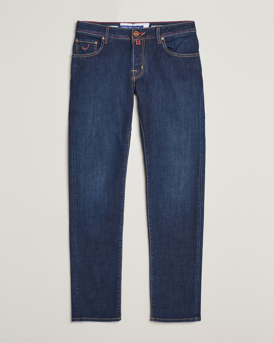 Mies | Farkut | Jacob Cohën | Nick Venice Slim Fit Stretch Jeans Dark Blue