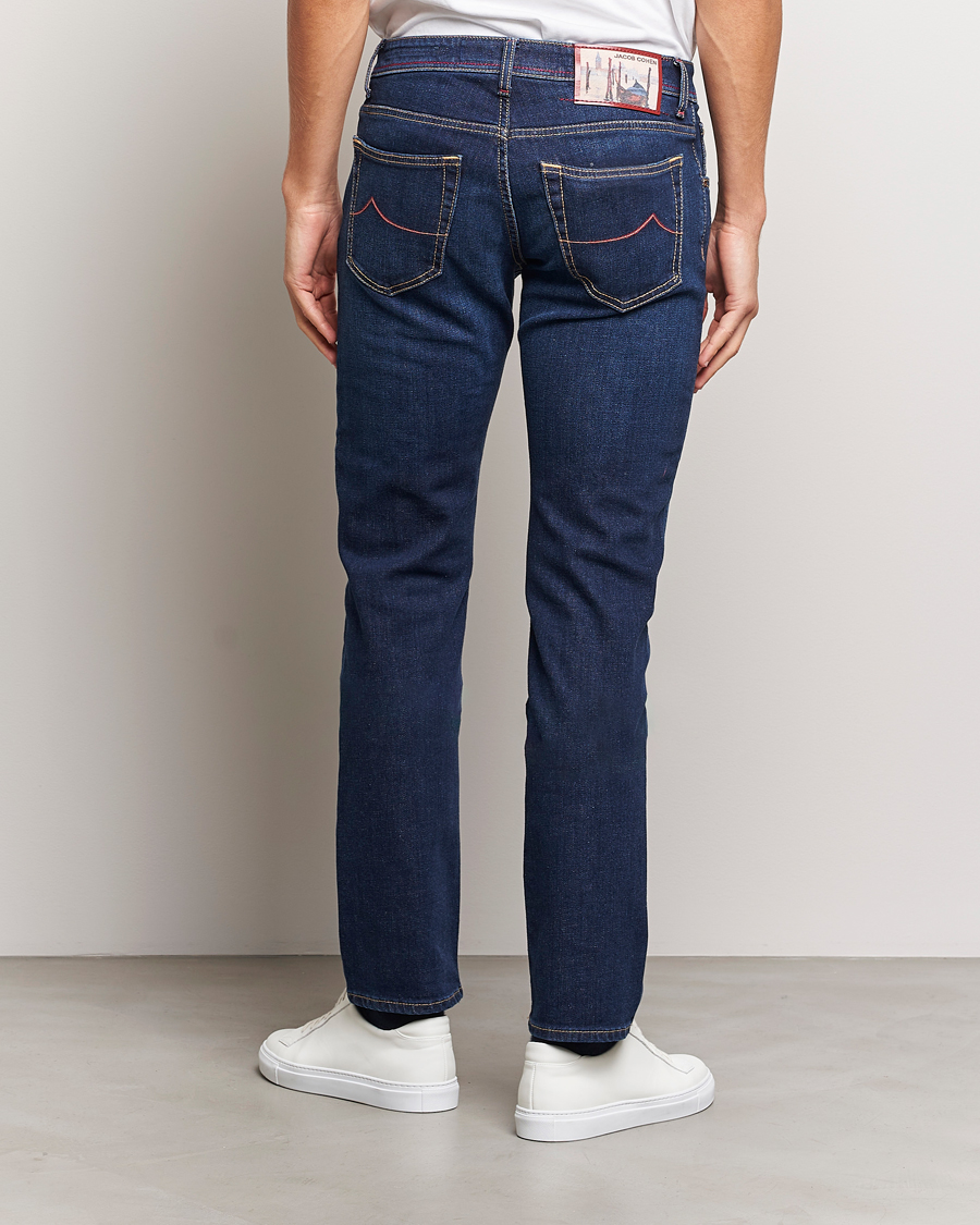Mies | Farkut | Jacob Cohën | Nick Venice Slim Fit Stretch Jeans Dark Blue