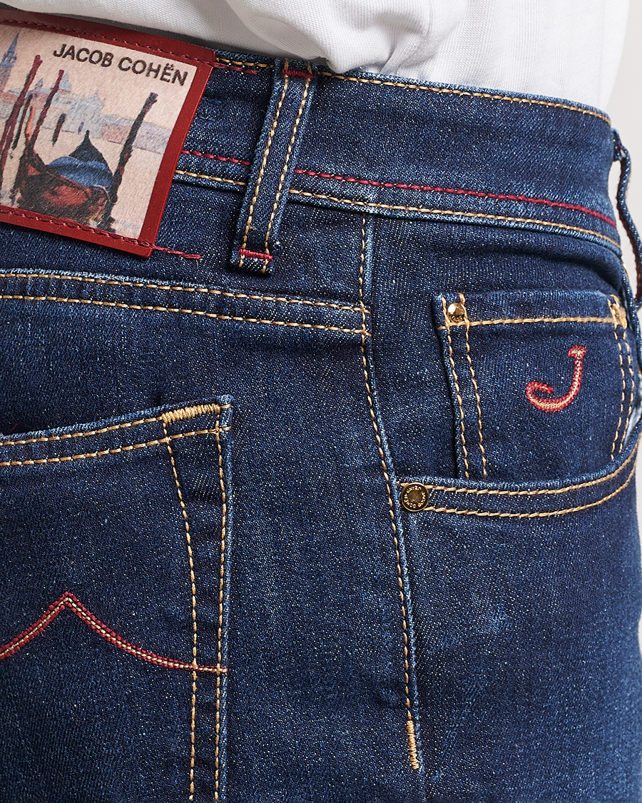 Mies | Farkut | Jacob Cohën | Nick Venice Slim Fit Stretch Jeans Dark Blue