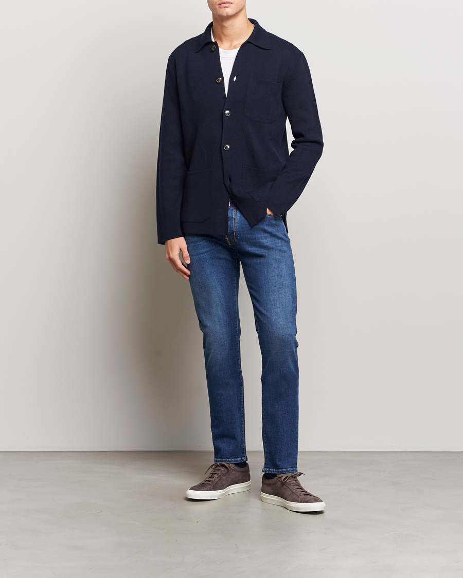 Mies | Farkut | Jacob Cohën | Bard Rome Slim Fit Stretch Jeans Mid Blue