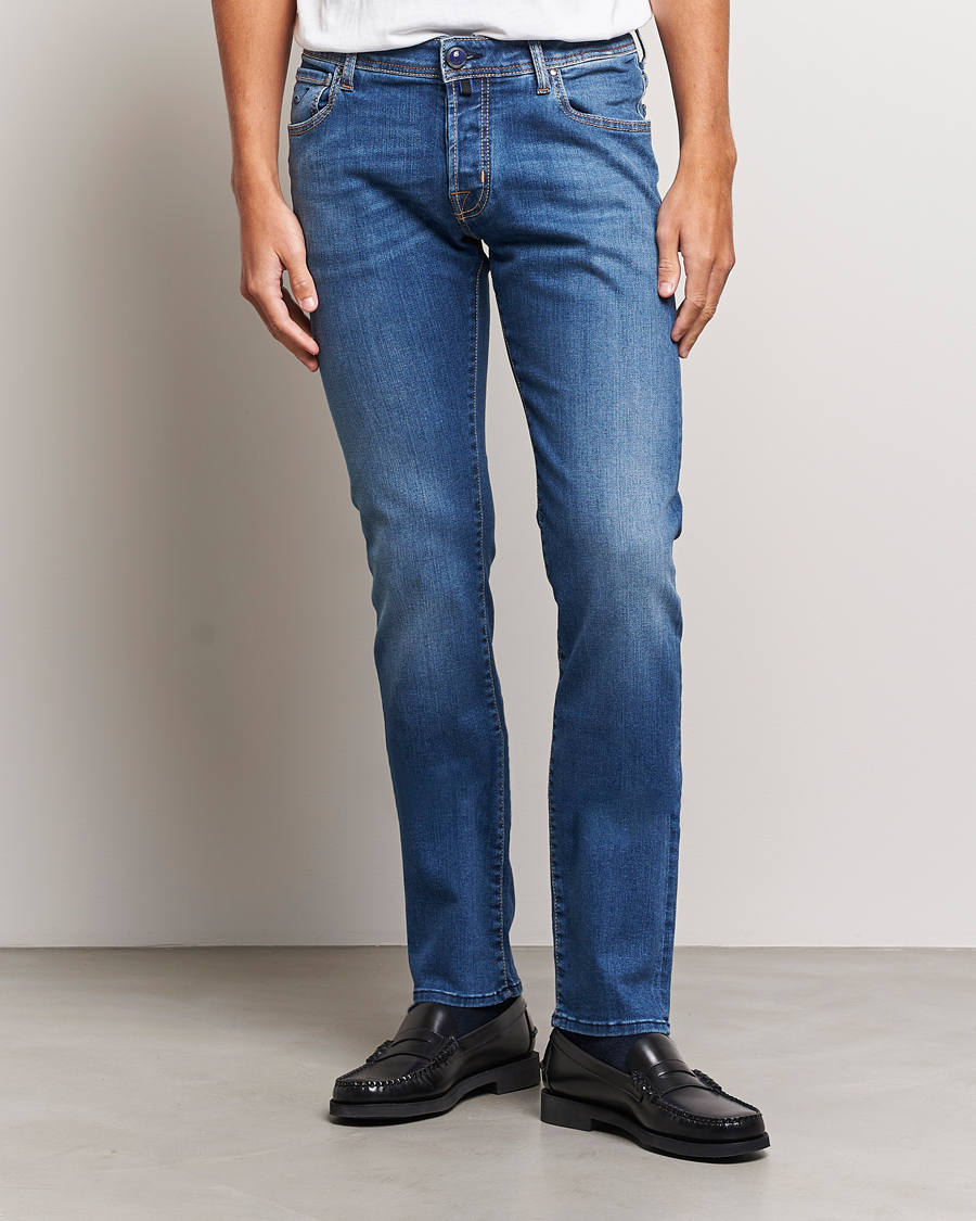 Mies | Farkut | Jacob Cohën | Nick Slim Fit Stretch Jeans Blue