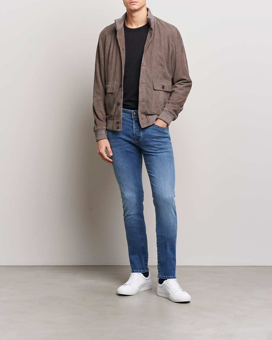 Mies | Farkut | Jacob Cohën | Nick Slim Fit Stretch Jeans Light Blue