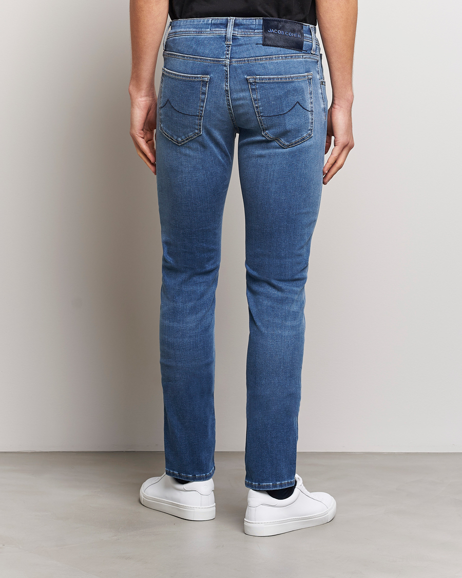 Mies | Farkut | Jacob Cohën | Nick Slim Fit Stretch Jeans Light Blue