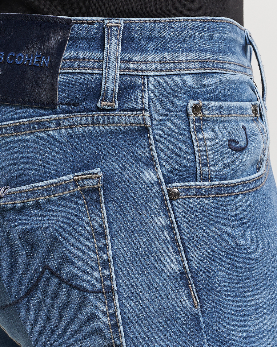 Mies | Farkut | Jacob Cohën | Nick Slim Fit Stretch Jeans Light Blue