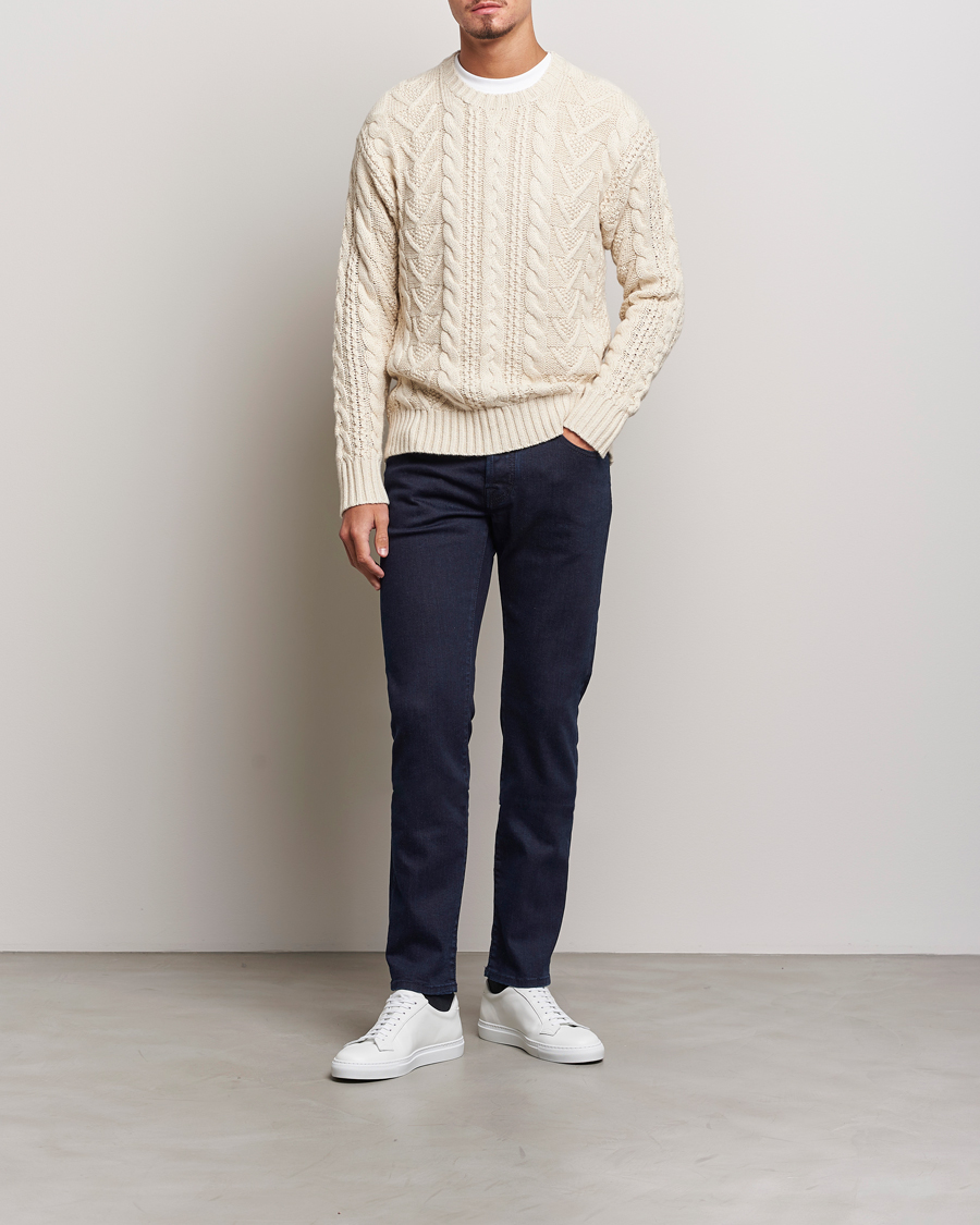 Mies | Farkut | Jacob Cohën | Nick Slim Fit Stretch Jeans Blue Black