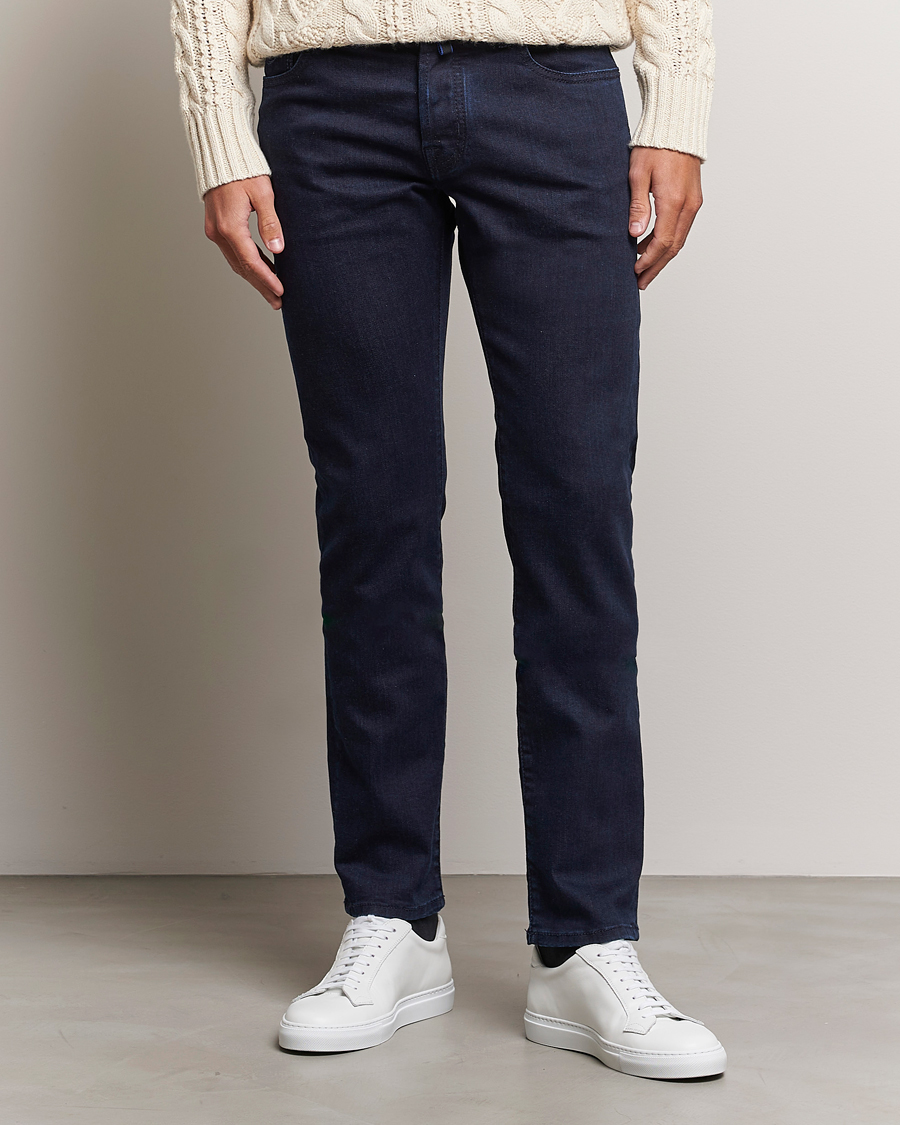 Mies | Farkut | Jacob Cohën | Nick Slim Fit Stretch Jeans Blue Black