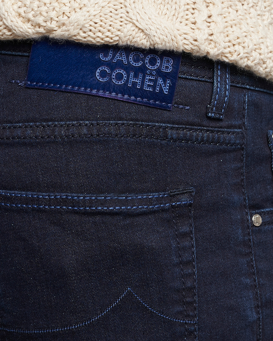 Mies | Farkut | Jacob Cohën | Nick Slim Fit Stretch Jeans Blue Black