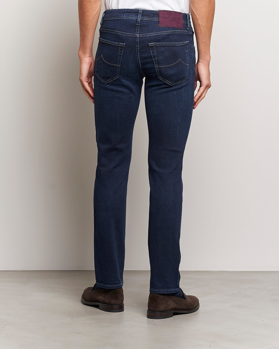Mies | Farkut | Jacob Cohën | Nick Slim Fit Stretch Jeans Dark Blue