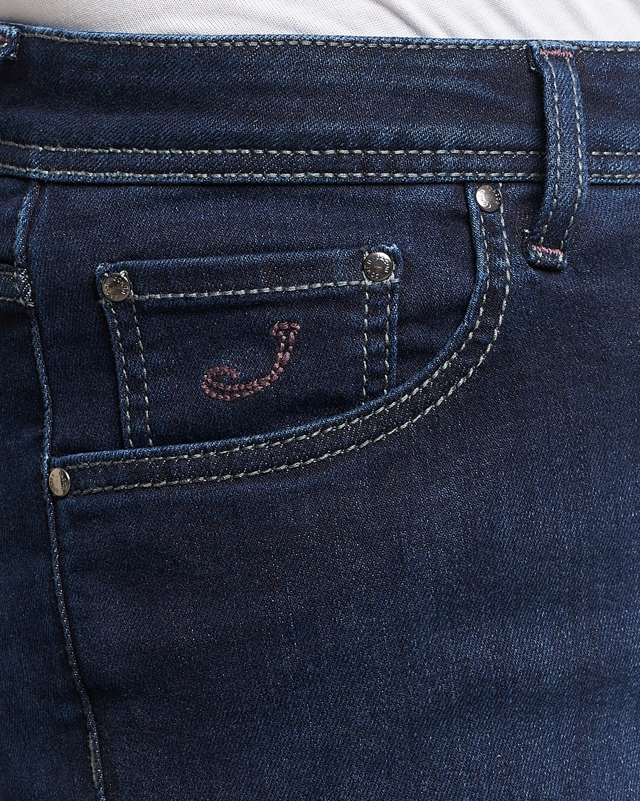 Mies | Farkut | Jacob Cohën | Nick Slim Fit Stretch Jeans Dark Blue