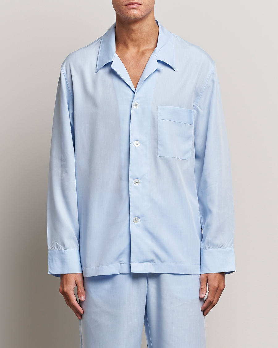 Mies | Yöpuvut ja kylpytakit | CDLP | Long Sleeve Pyjama Shirt Sky Blue