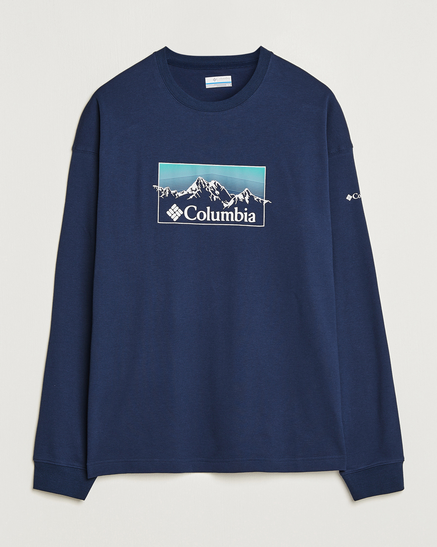 Mies | Pitkähihaiset t-paidat | Columbia | Duxbery Relaxed Long Sleeve T-Shirt Collegiate Navy