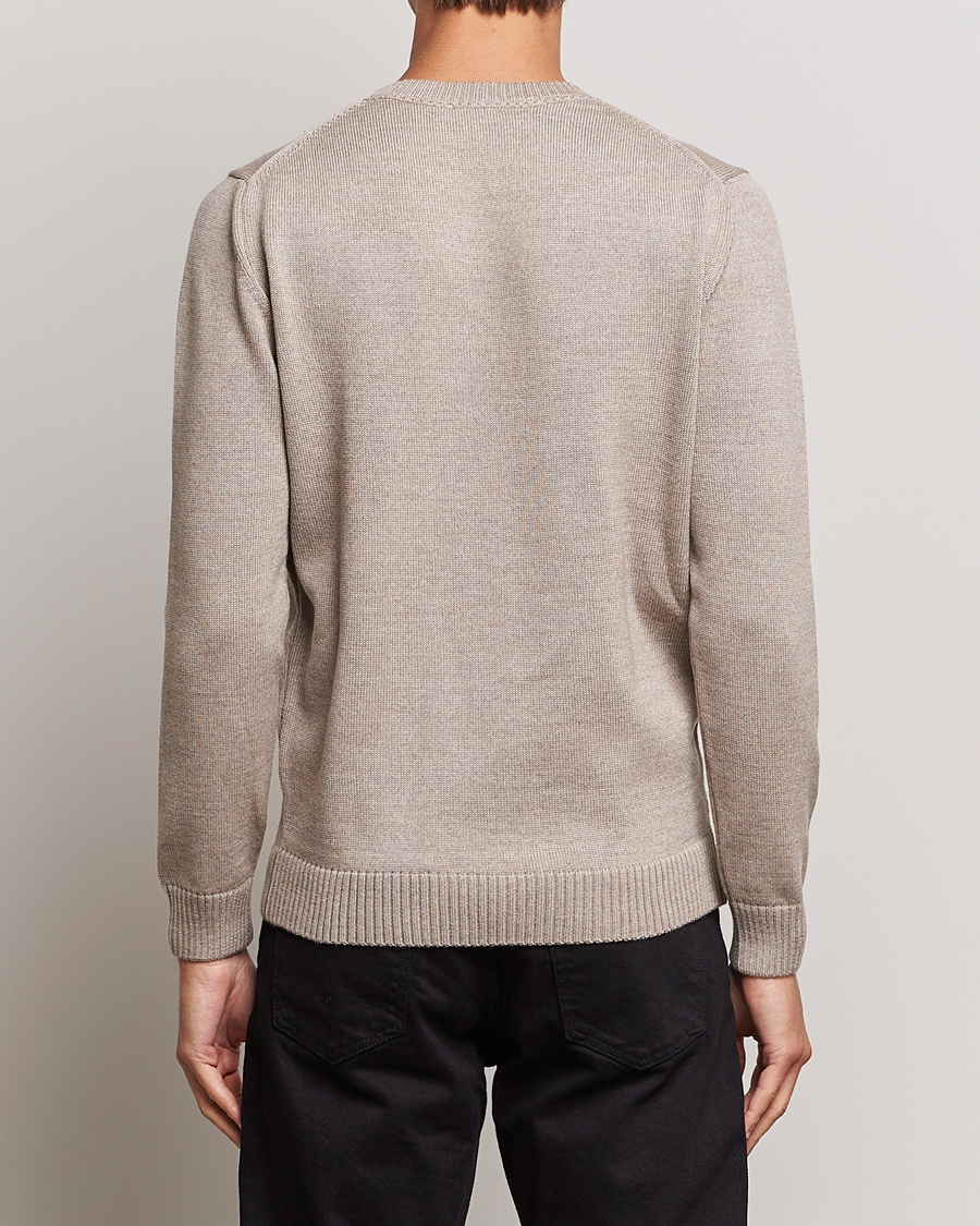 Mies | Puserot | Stenströms | Chunky Merino Crew Neck Beige