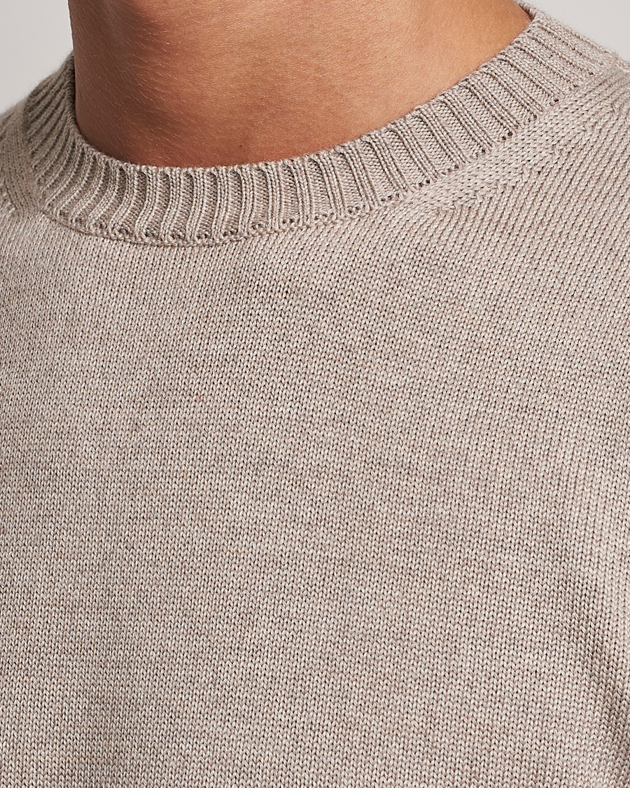 Mies | Puserot | Stenströms | Chunky Merino Crew Neck Beige