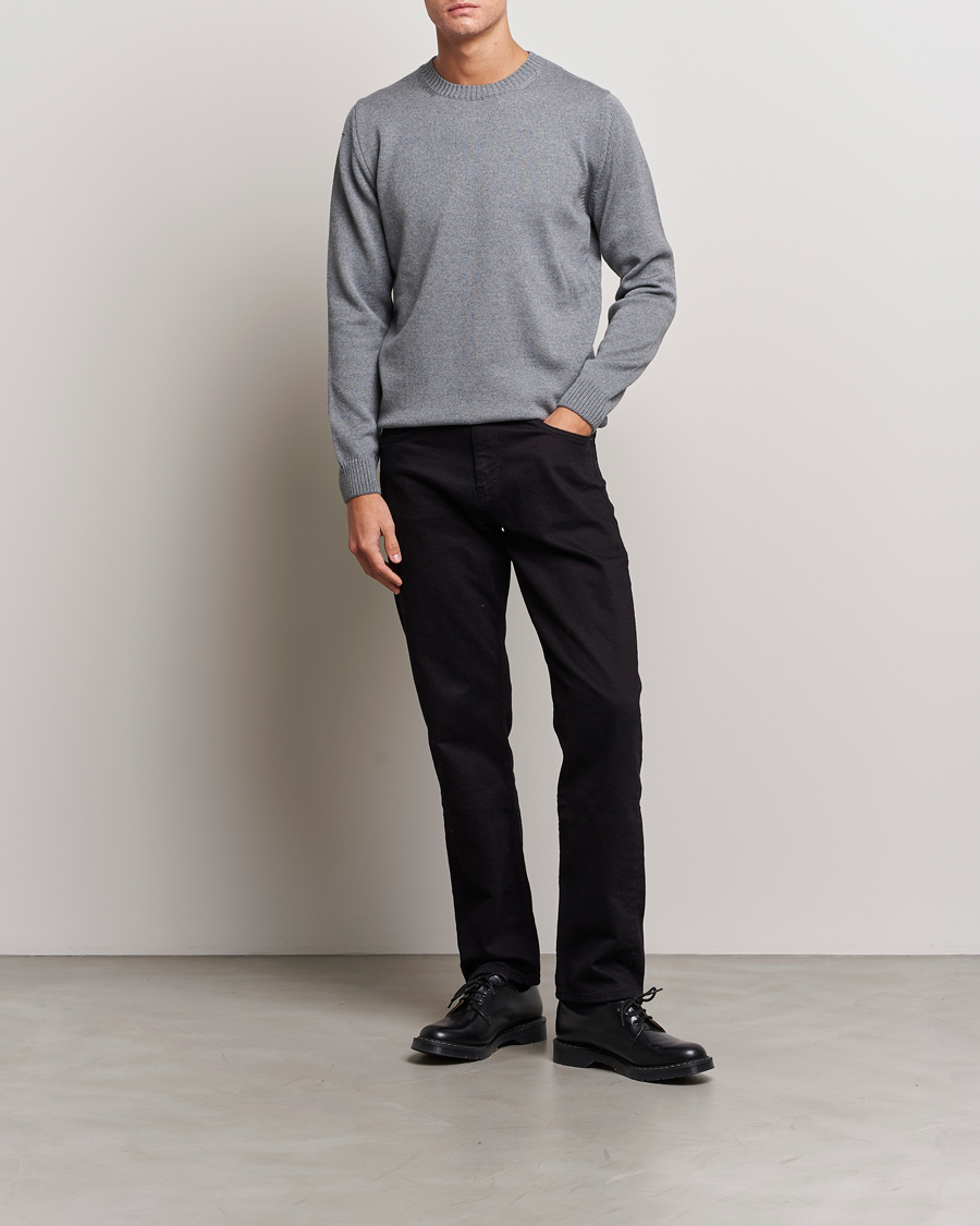 Mies | Puserot | Stenströms | Chunky Merino Crew Neck Grey