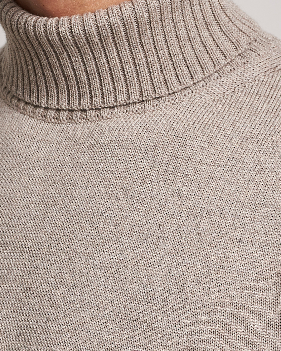 Mies | Puserot | Stenströms | Chunky Merino Rollneck Beige