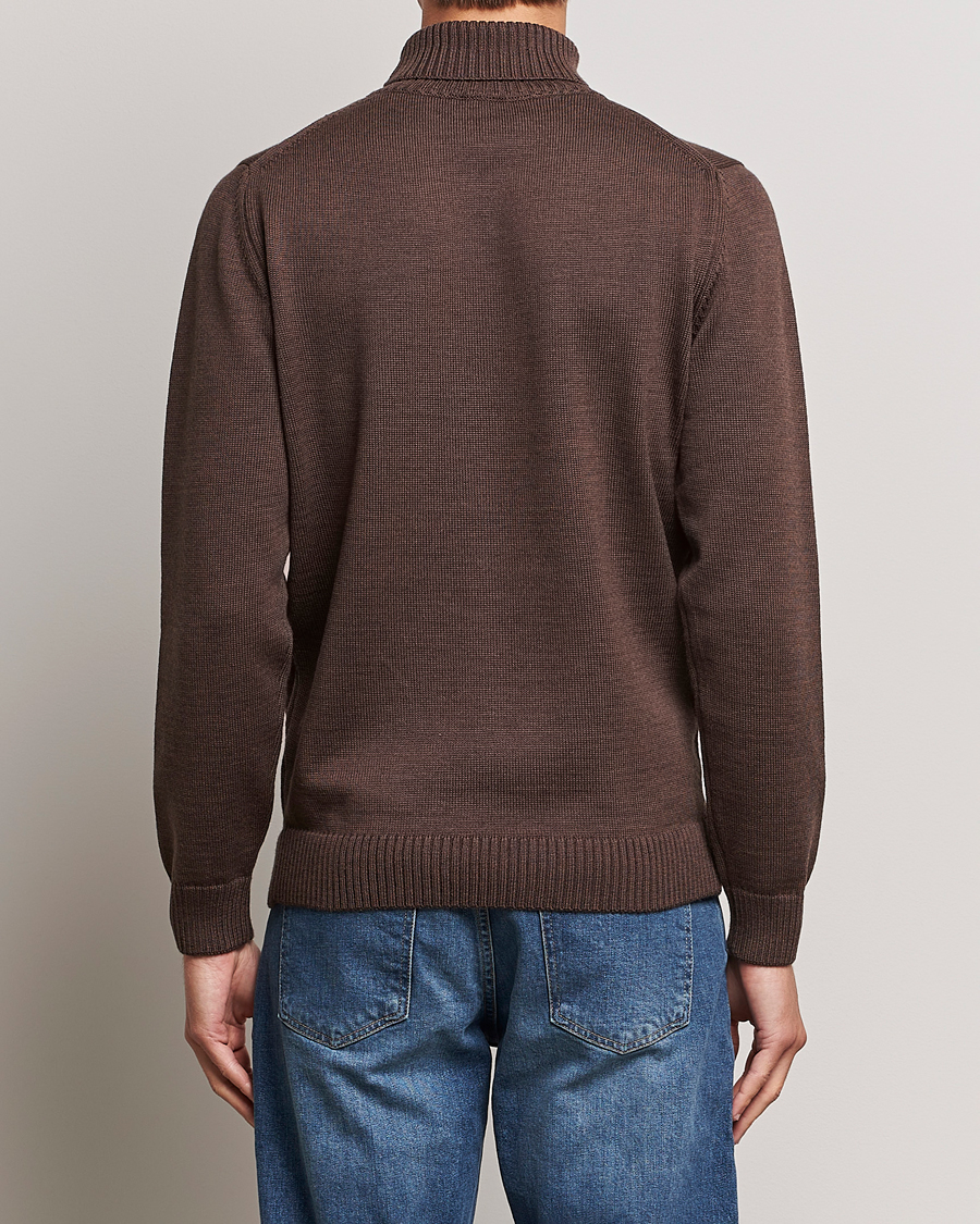 Mies | Puserot | Stenströms | Chunky Merino Rollneck Brown