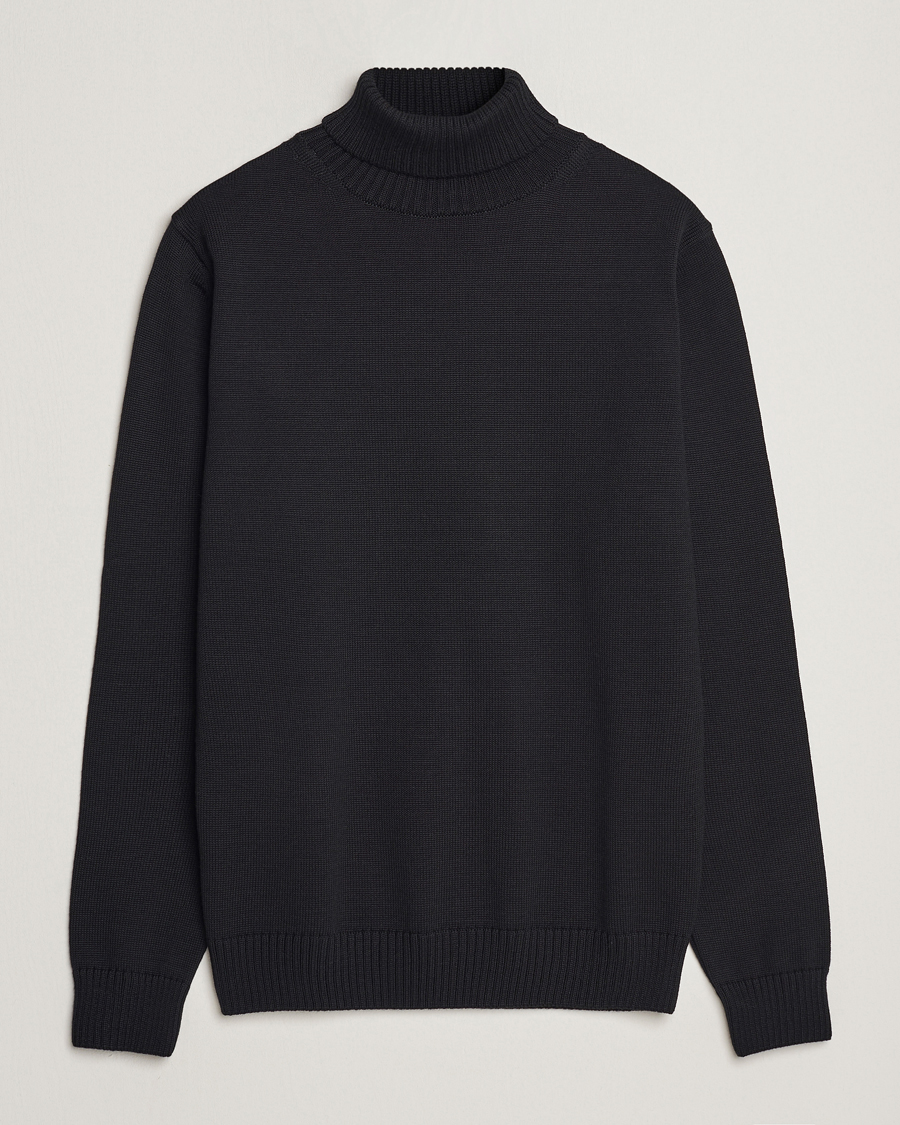 Mies | Puserot | Stenströms | Chunky Merino Rollneck Black