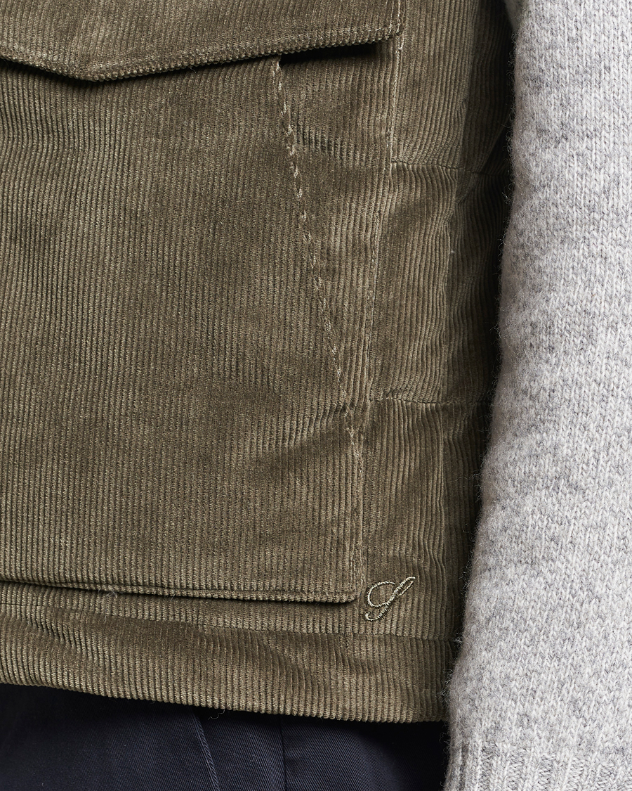 Mies | Takit | Stenströms | Hooded Corduroy Vest Brown