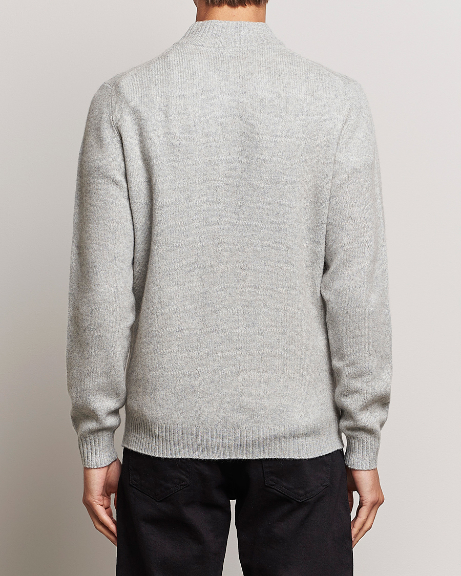 Mies | Puserot | Stenströms | Patterned Yak Merino Half-Zip Grey
