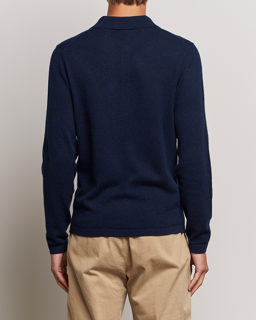 Mies | Puserot | Stenströms | Cashmere Poloshirt Navy