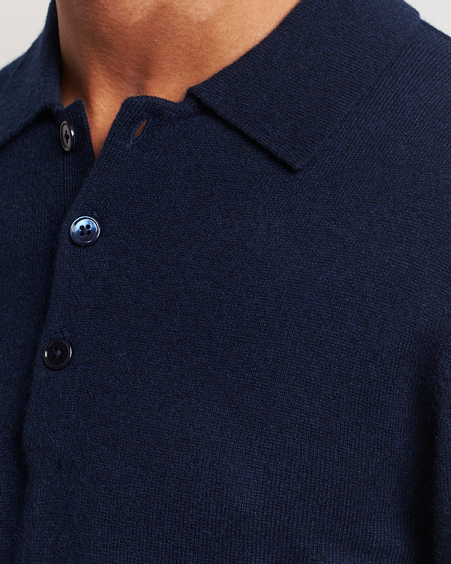 Mies | Puserot | Stenströms | Cashmere Poloshirt Navy