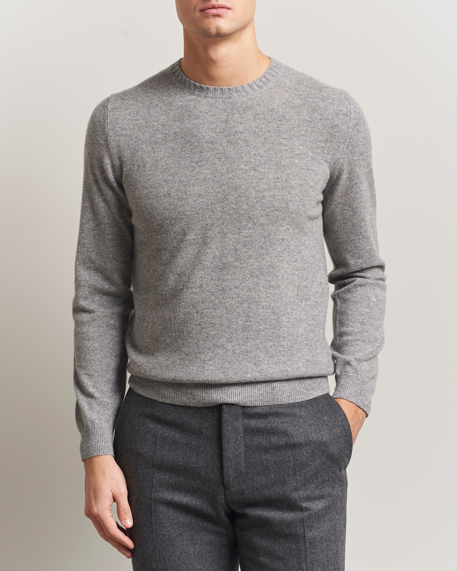 Mies | Puserot | Stenströms | Cashmere Crewneck Grey