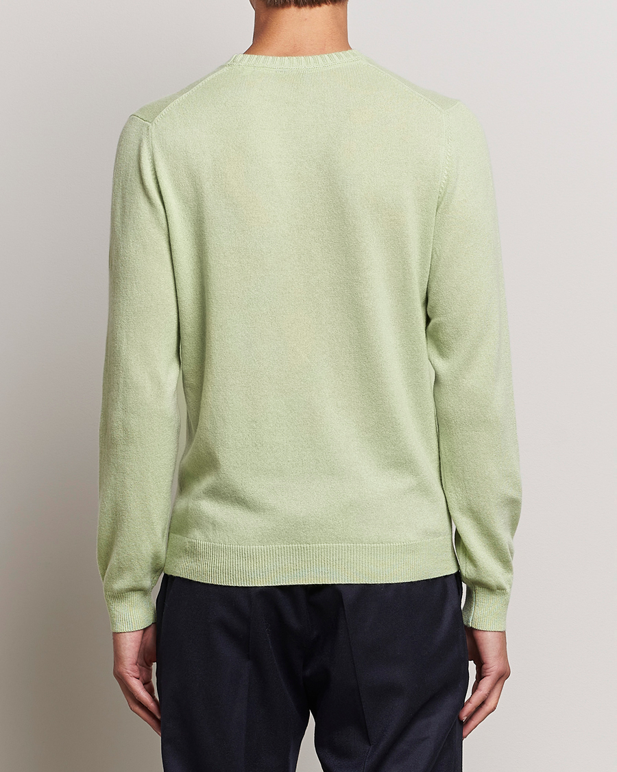 Mies | Puserot | Stenströms | Cashmere Crewneck Soft Green