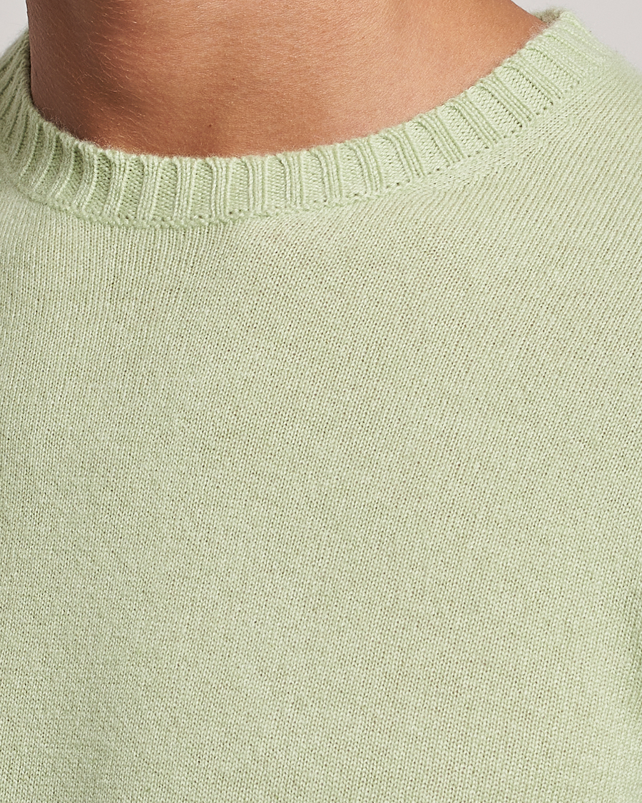 Mies | Puserot | Stenströms | Cashmere Crewneck Soft Green