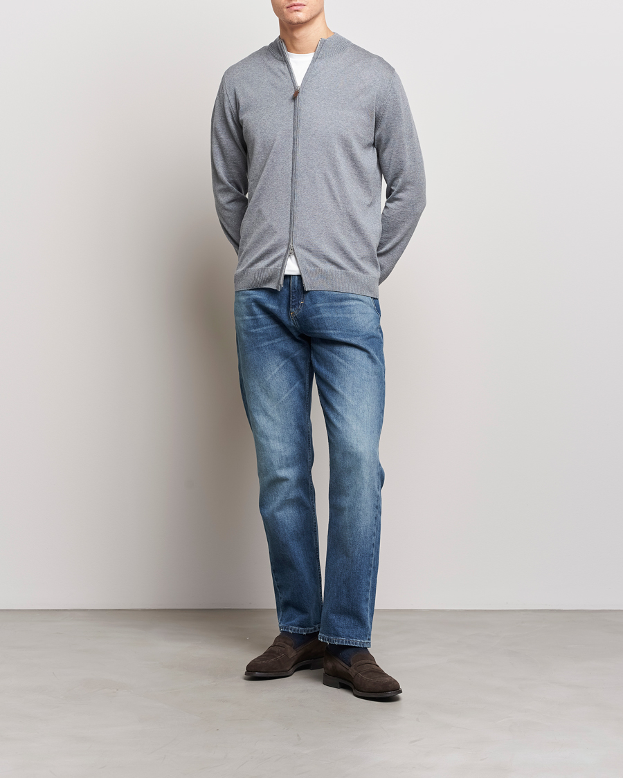 Mies | Puserot | Stenströms | Merino Full Zip Grey