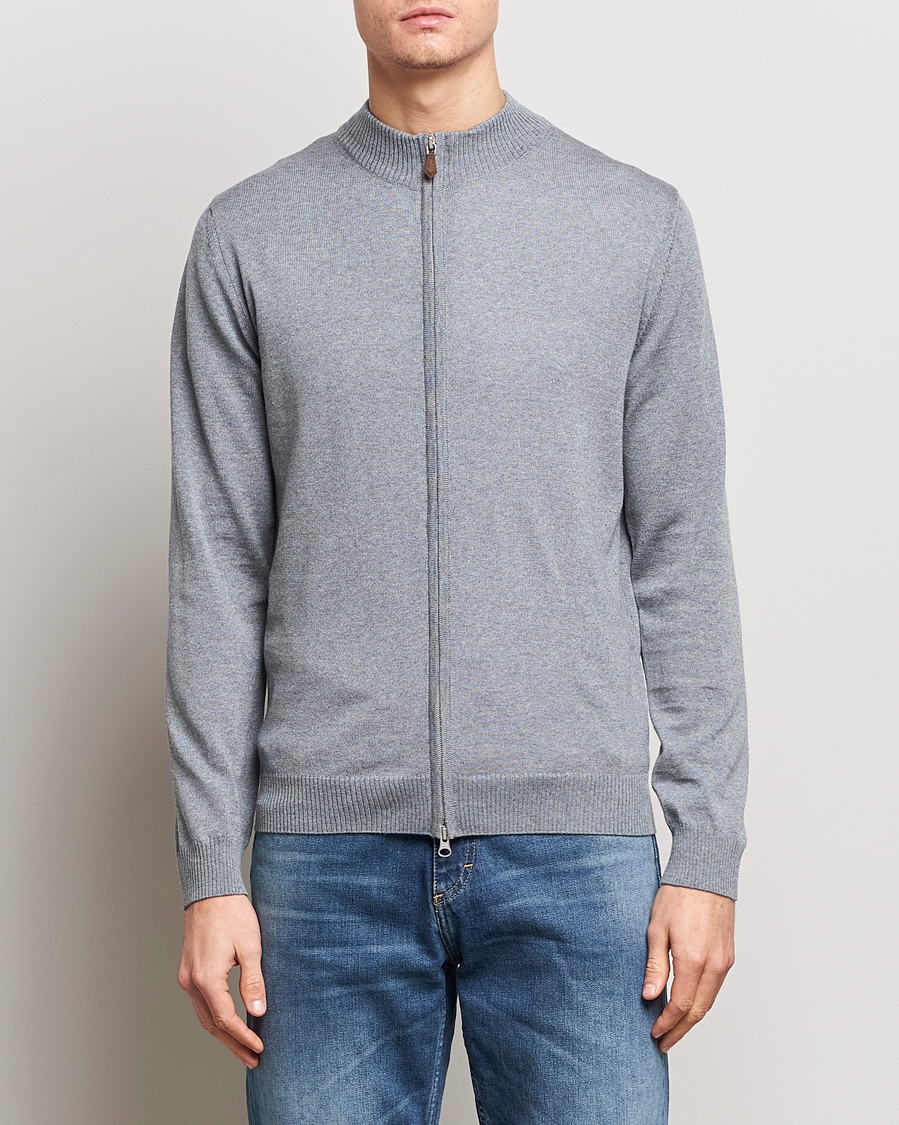 Mies | Puserot | Stenströms | Merino Full Zip Grey
