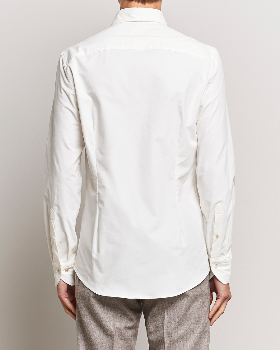 Mies | Kauluspaidat | Stenströms | Slimline Cut Away Corduroy Shirt White