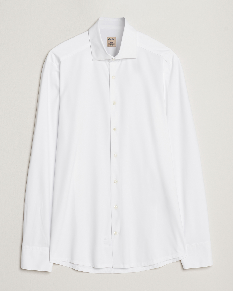 Mies | Kauluspaidat | Stenströms | Slimline Cut Away 4-Way Stretch Shirt White