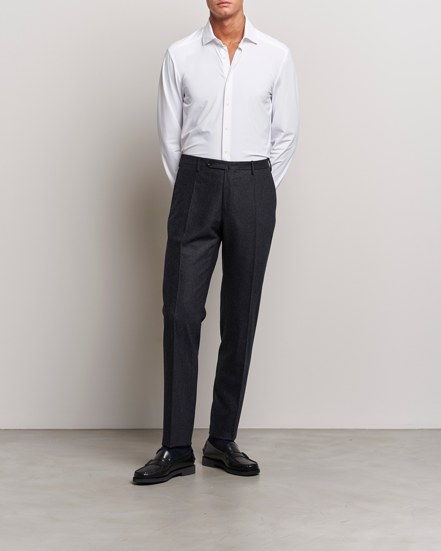 Mies | Kauluspaidat | Stenströms | Slimline Cut Away 4-Way Stretch Shirt White