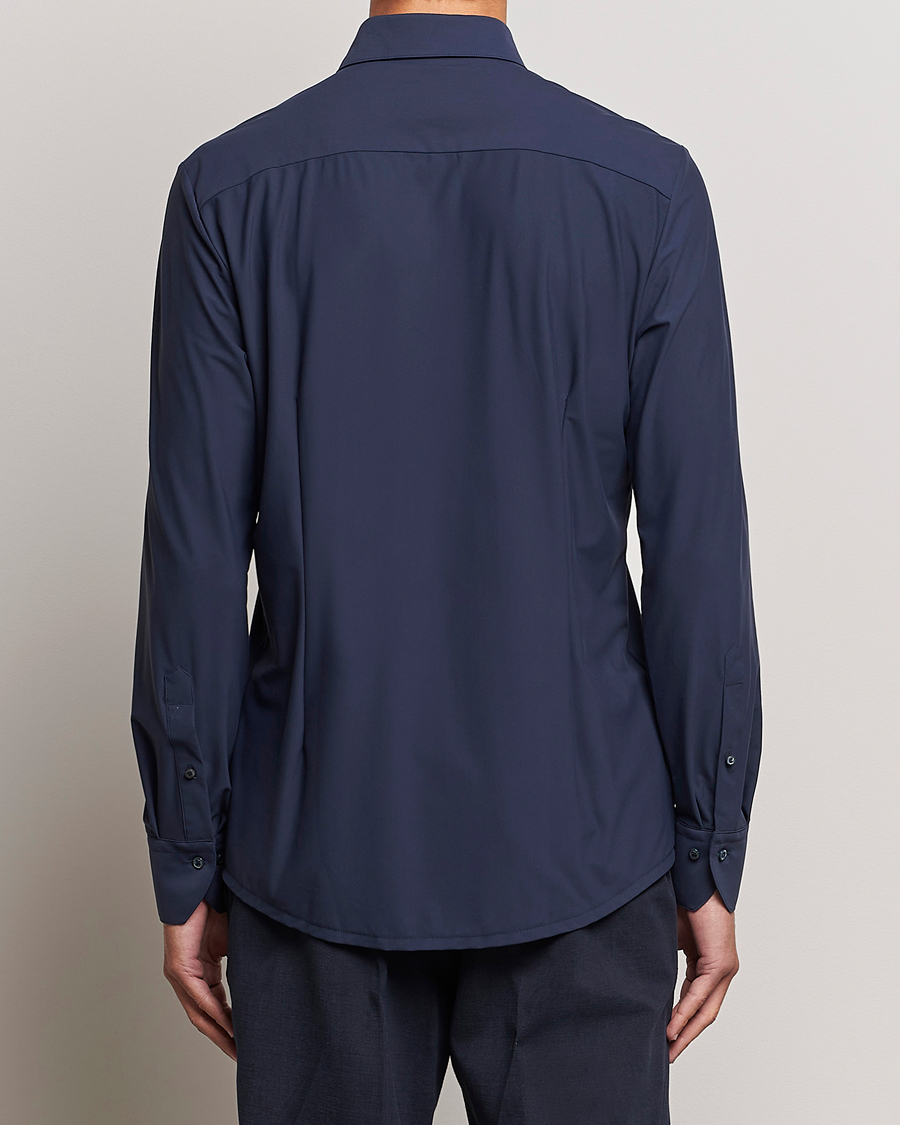 Mies | Kauluspaidat | Stenströms | Slimline Cut Away 4-Way Stretch Shirt Navy
