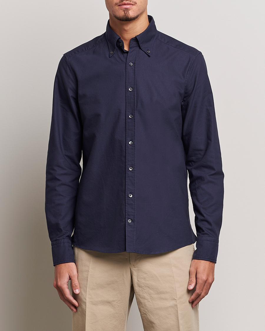 Mies | Alennusmyynti vaatteet | Stenströms | Slimline Oxford Shirt Navy